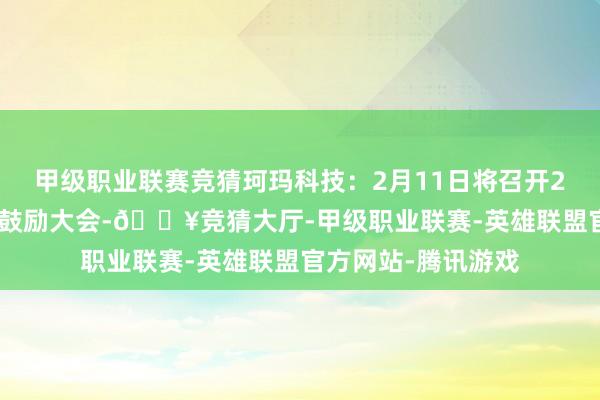 甲级职业联赛竞猜珂玛科技：2月11日将召开2025年第一次临时鼓励大会-🔥竞猜大厅-甲级职业联赛-英雄联盟官方网站-腾讯游戏