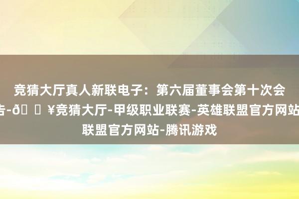 竞猜大厅真人新联电子：第六届董事会第十次会议决策公告-🔥竞猜大厅-甲级职业联赛-英雄联盟官方网站-腾讯游戏